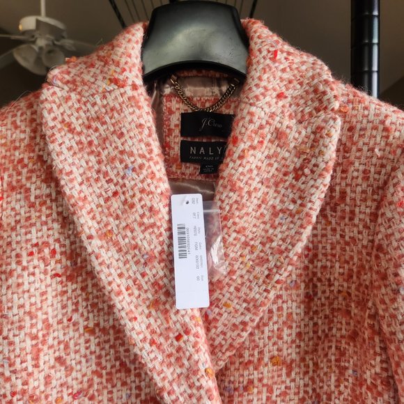 J. Crew Daphne Topcoat in Italian Tweed Faded Guava Size 00 pink - Picture 2 of 4